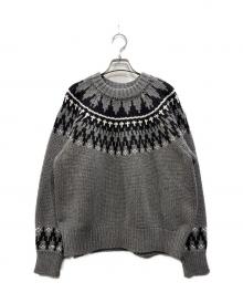 machatt（マチャット）の古着「ノルディックジャガードニット」｜グレー