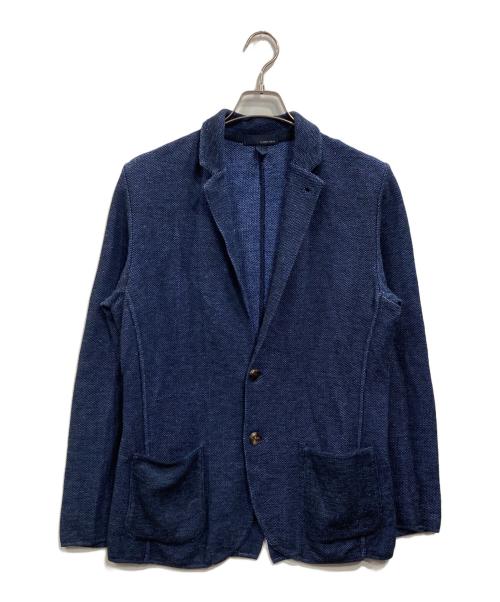 LARDINI（ラルディーニ）LARDINI (ラルディーニ) コットンリネンニット2Ｂジャケット ネイビー サイズ:Sの古着・服飾アイテム