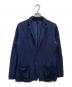LARDINI（ラルディーニ）の古着「コットンリネンニット2Ｂジャケット」｜ネイビー