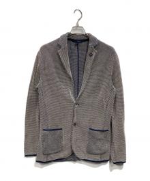LARDINI（ラルディーニ）の古着「コットンニット2Ｂジャケット」｜ネイビー