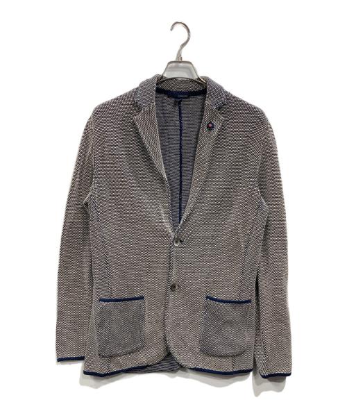LARDINI（ラルディーニ）LARDINI (ラルディーニ) コットンニット2Ｂジャケット ネイビー サイズ:Sの古着・服飾アイテム