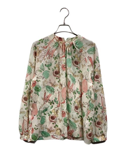 TOMORROW LAND collection（トゥモローランドコレクション）TOMORROW LAND collection (トゥモローランドコレクション) サマーボウルプリント ピンチタックブラウス マルチカラー サイズ:Ｓの古着・服飾アイテム