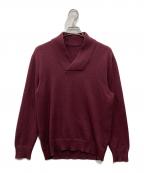 Maison Margielaメゾンマルジェラ）の古着「ショールカラーニット」｜ボルドー