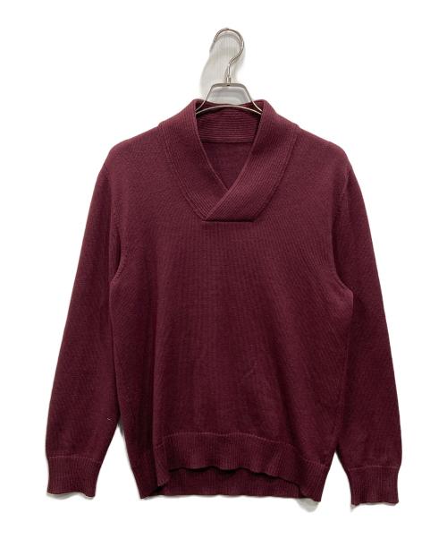 Maison Margiela（メゾンマルジェラ）Maison Margiela (メゾンマルジェラ) ショールカラーニット ボルドー サイズ:不明の古着・服飾アイテム