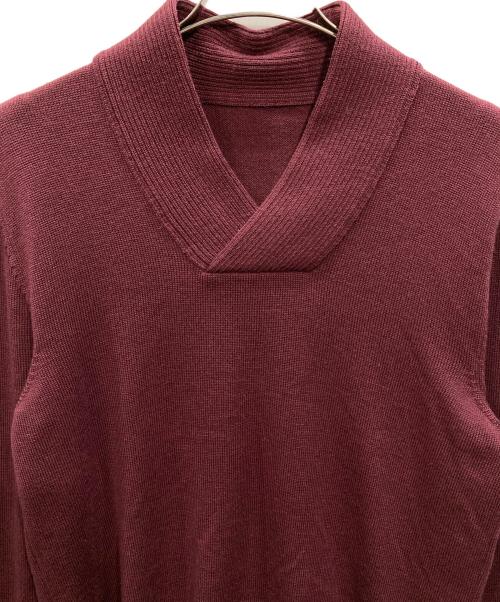 Maison Margiela（メゾンマルジェラ）Maison Margiela (メゾンマルジェラ) ショールカラーニット ボルドー サイズ:不明の古着・服飾アイテム
