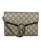GUCCIグッチ）の古着「ディオニュソスチェーンショルダーウォレット」｜ベージュ