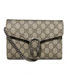 GUCCI（グッチ）の古着「ディオニュソスチェーンショルダーウォレット」｜ベージュ