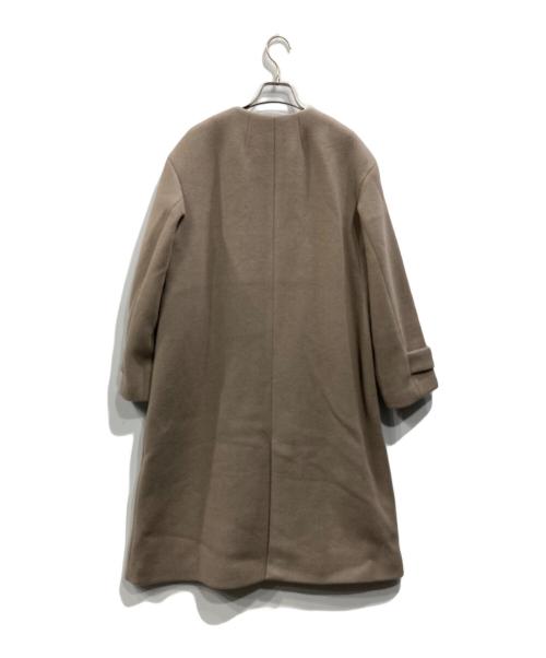 green label relaxing（グリーンレーベルリラクシング）green label relaxing (グリーンレーベルリラクシング) セントデールウール ノーカラー コート ベージュ サイズ:40の古着・服飾アイテム