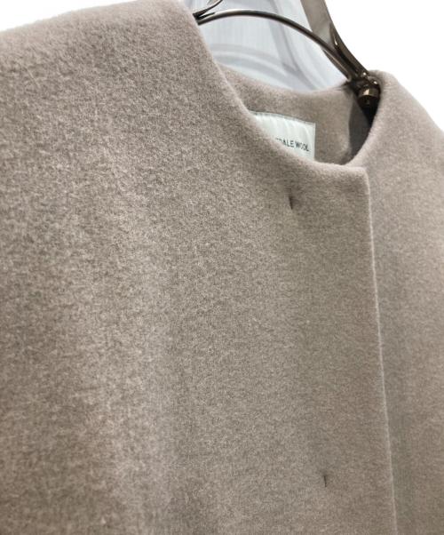 green label relaxing（グリーンレーベルリラクシング）green label relaxing (グリーンレーベルリラクシング) セントデールウール ノーカラー コート ベージュ サイズ:40の古着・服飾アイテム