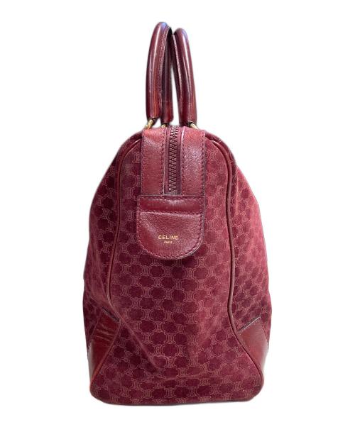 CELINE（セリーヌ）CELINE (セリーヌ) マカダム柄ボストンバッグ ボルドーの古着・服飾アイテム
