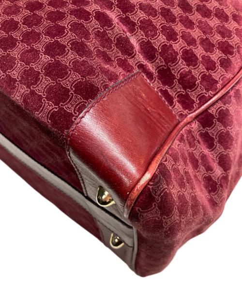 CELINE（セリーヌ）CELINE (セリーヌ) マカダム柄ボストンバッグ ボルドーの古着・服飾アイテム