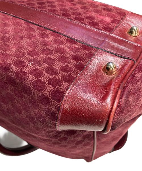 CELINE（セリーヌ）CELINE (セリーヌ) マカダム柄ボストンバッグ ボルドーの古着・服飾アイテム