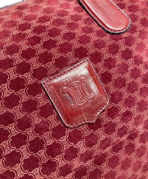 CELINE（セリーヌ）CELINE (セリーヌ) マカダム柄ボストンバッグ ボルドーの古着・服飾アイテム