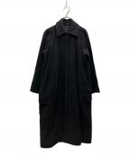 Y'sワイズ）の古着「ジップアップステンカラーコート」｜ブラック