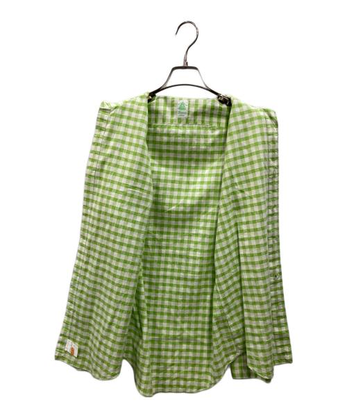 finamore（フィナモレ）Finamore (フィナモレ) ギンガムチェックシャツ グリーン サイズ:Sの古着・服飾アイテム