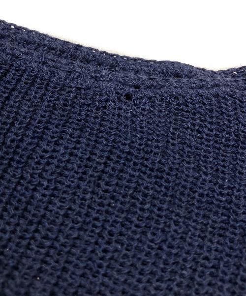 SLOBE IENA（スローブ イエナ）SLOBE IENA (スローブ イエナ) リネン混畦ニット ネイビー サイズ:Fの古着・服飾アイテム