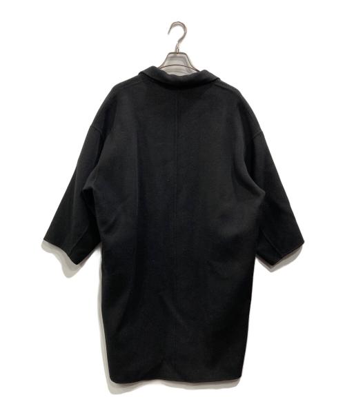evernavy（エバーネイビー）evernavy (エバーネイビー) リバー ロング コクーン ウールコート ブラック サイズ:Mの古着・服飾アイテム