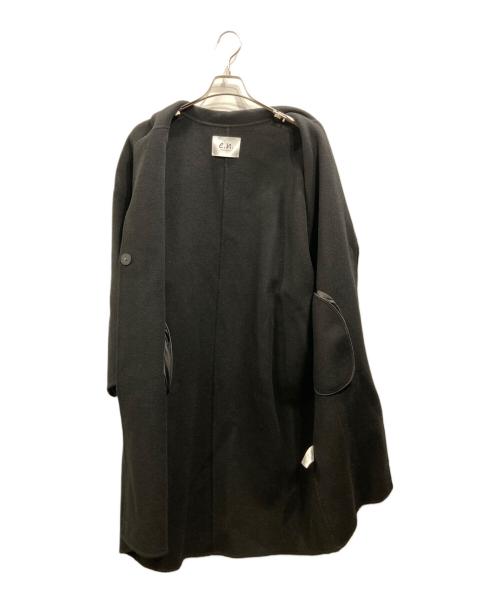 evernavy（エバーネイビー）evernavy (エバーネイビー) リバー ロング コクーン ウールコート ブラック サイズ:Mの古着・服飾アイテム