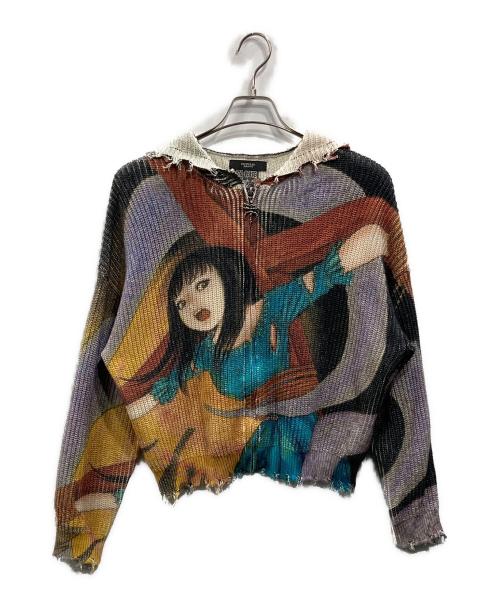 DROPDEAD（ドロップデッド）DROPDEAD (ドロップデッド) JUNJIITO (ジュンジ イトウ) Knit Hoodie マルチカラー サイズ:XSの古着・服飾アイテム
