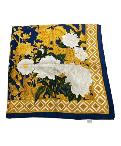 GUCCI（グッチ）GUCCI (グッチ) シルクスカーフ ネイビーの古着・服飾アイテム