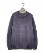 BATONERバトナ―）の古着「ウール5ゲージシグニチャー畦編みクルーネックニット」｜グレー