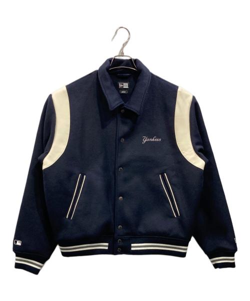 New Era（ニューエラ）New Era (ニューエラ) メルトンヴァーシティージャケット ネイビー サイズ:Mの古着・服飾アイテム