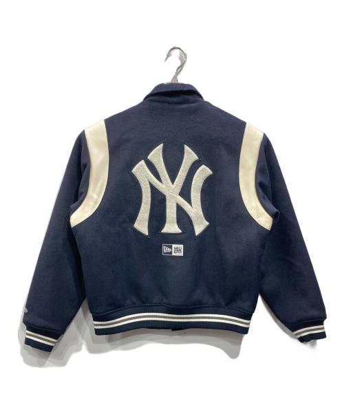 New Era（ニューエラ）New Era (ニューエラ) メルトンヴァーシティージャケット ネイビー サイズ:Mの古着・服飾アイテム