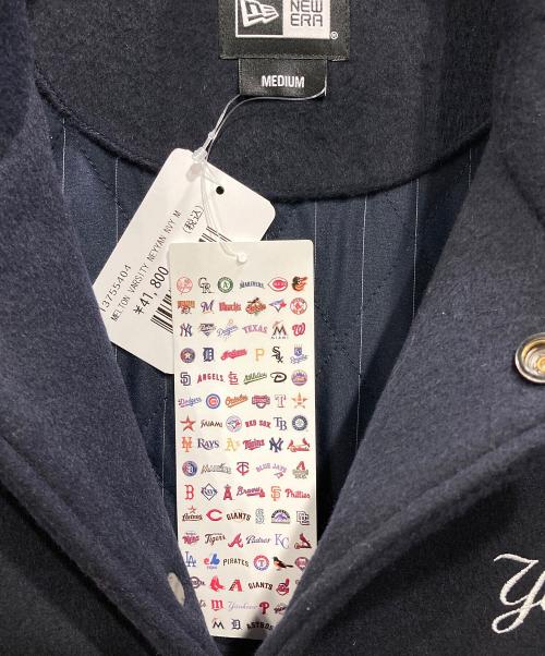New Era（ニューエラ）New Era (ニューエラ) メルトンヴァーシティージャケット ネイビー サイズ:Mの古着・服飾アイテム