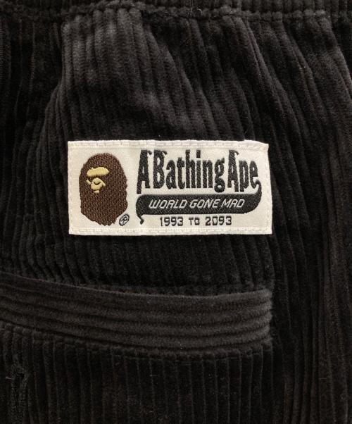 A BATHING APE（ア ベイシング エイプ）A BATHING APE (アベイシングエイプ) コーデュロイパンツ ブラック サイズ:Lの古着・服飾アイテム
