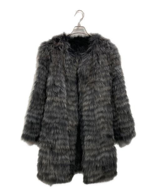 NOVESPAZIO（ノーベスパジオ）NOVESPAZIO (ノーベスパジオ) フォックスファーコート ブラック サイズ:38の古着・服飾アイテム