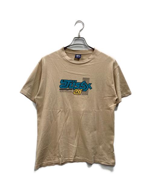 stussy（ステューシー）stussy (ステューシー) プリントTシャツ ベージュ サイズ:Ｌの古着・服飾アイテム