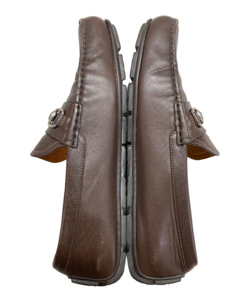 GUCCI（グッチ）GUCCI (グッチ) ビットローファー ブラウン サイズ:8　1/2の古着・服飾アイテム