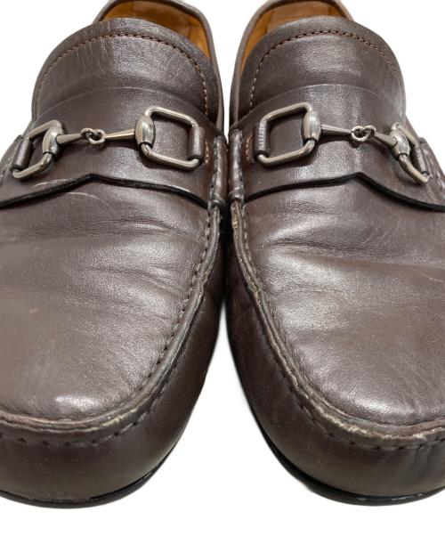 GUCCI（グッチ）GUCCI (グッチ) ビットローファー ブラウン サイズ:8　1/2の古着・服飾アイテム
