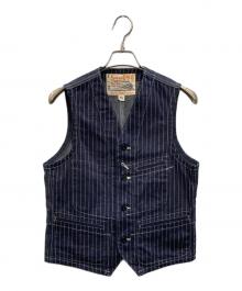 SUGAR CANE（シュガーケーン）の古着「9oz. WABASH STRIPE WORK VEST」｜ネイビー