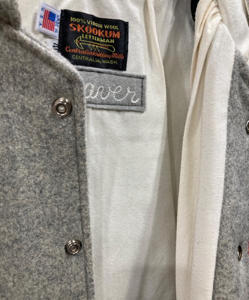 skookum（スクーカム）skookum (スクーカム) beaver (ビーバー) スタジャン グレー サイズ:40の古着・服飾アイテム