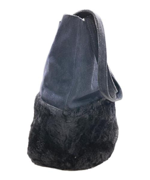 OWEN BARRY（オーエンバリー）OWEN BARRY (オーエンバリー) シープスキン ムートン トートバッグ ネイビーの古着・服飾アイテム
