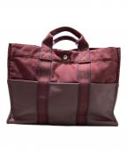 HERMESエルメス）の古着「ハーフレザートートバッグ」｜ブラウン