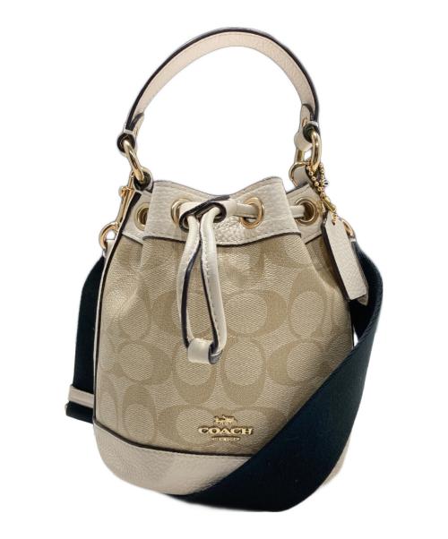 COACH（コーチ）COACH (コーチ) 2WAYミニショルダーバッグ ベージュの古着・服飾アイテム