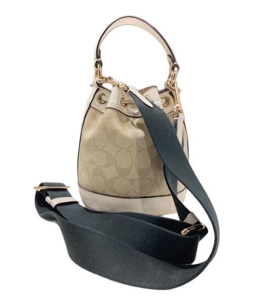 COACH（コーチ）COACH (コーチ) 2WAYミニショルダーバッグ ベージュの古着・服飾アイテム