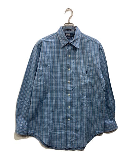 POLO RALPH LAUREN（ポロ・ラルフローレン）POLO RALPH LAUREN (ポロ・ラルフローレン) チェックシャツ ブルー サイズ:Mの古着・服飾アイテム