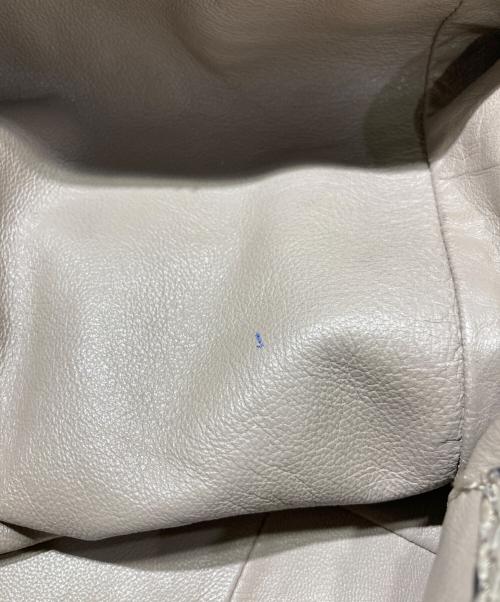 HIROFU（ヒロフ）HIROFU (ヒロフ) パイソントートバッグ ベージュの古着・服飾アイテム