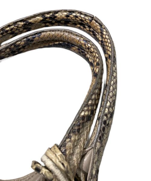 HIROFU（ヒロフ）HIROFU (ヒロフ) パイソントートバッグ ベージュの古着・服飾アイテム