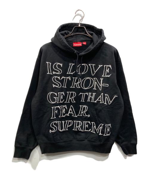 SUPREME（シュプリーム）Supreme (シュプリーム) Stronger Than Fear Hooded Sweatshirt ブラック サイズ:Mの古着・服飾アイテム