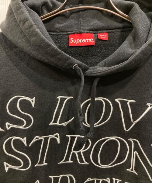 SUPREME（シュプリーム）Supreme (シュプリーム) Stronger Than Fear Hooded Sweatshirt ブラック サイズ:Mの古着・服飾アイテム