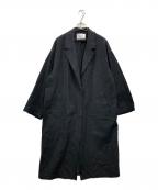 FRAMeWORKフレームワーク）の古着「綿麻プレーンコート」｜ブラック