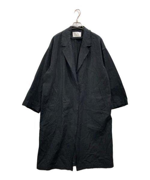 FRAMeWORK（フレームワーク）FRAMeWORK (フレームワーク) 綿麻プレーンコート ブラック サイズ:38の古着・服飾アイテム