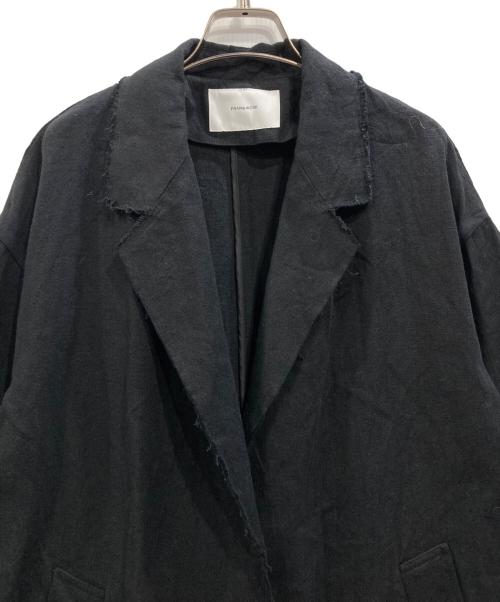 FRAMeWORK（フレームワーク）FRAMeWORK (フレームワーク) 綿麻プレーンコート ブラック サイズ:38の古着・服飾アイテム