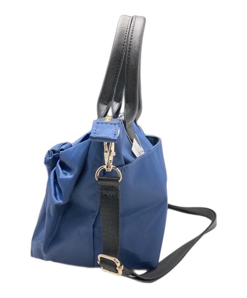 LANVIN en Bleu（ランバンオンブルー）LANVIN en Bleu (ランバンオンブルー) リボンハンドバッグ ネイビーの古着・服飾アイテム