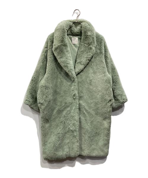 THINK FUR（シンクファー）THINK FUR (シンクファー) フェイクファーコート グリーン サイズ:Mの古着・服飾アイテム