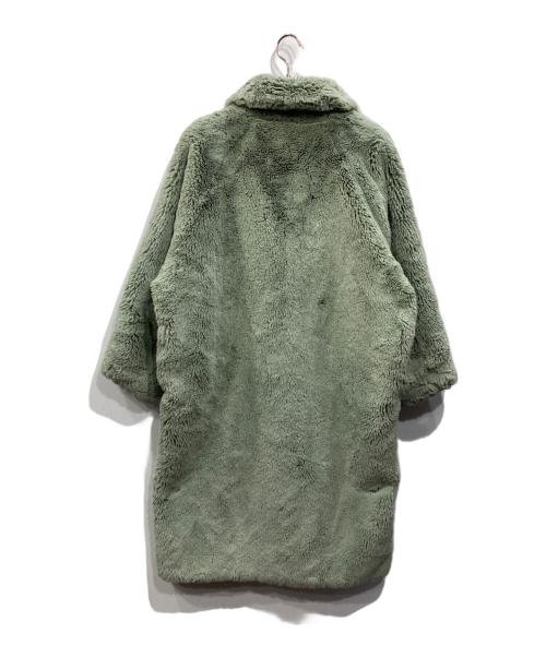 THINK FUR（シンクファー）THINK FUR (シンクファー) フェイクファーコート グリーン サイズ:Mの古着・服飾アイテム